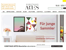 Tablet Screenshot of kunsthaus-artes.de